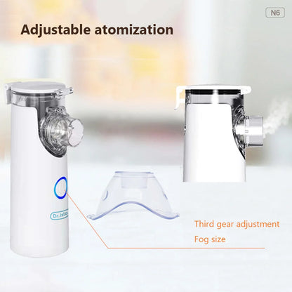 Dr. Isla Medical Portable Mini Nebulizer - Silent Handheld Ultrasonic Inhaler - Medical-Grade Atomizer for Adults, Kids, and Babies - Ideal for Cough, Asthma, and Respiratory Relief